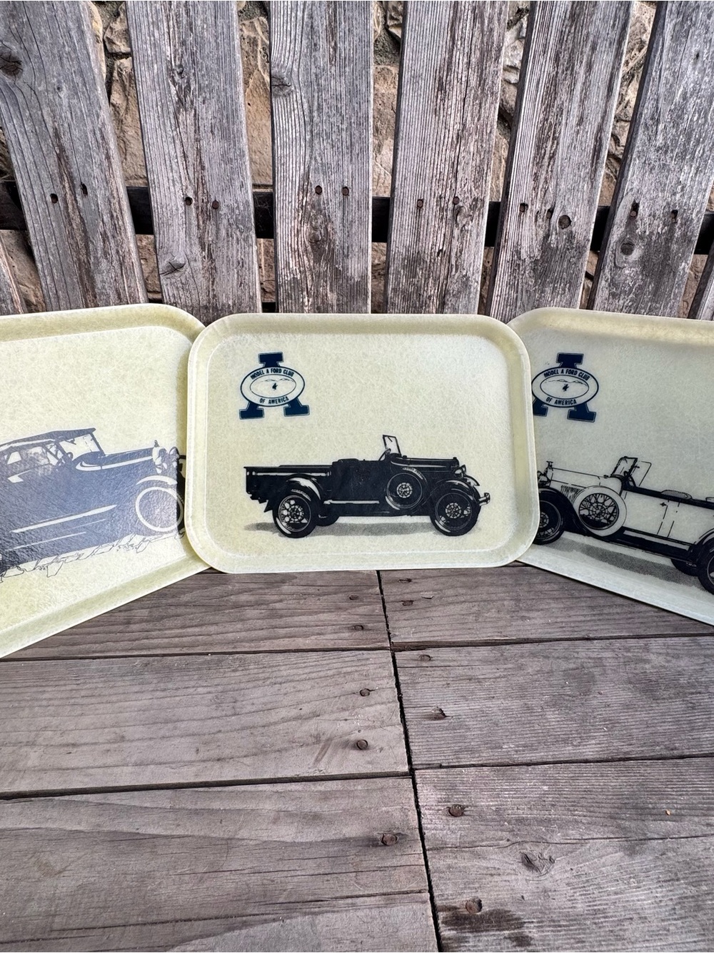 Vintage Model A Ford Club of America Fiberglass Trays set of 3